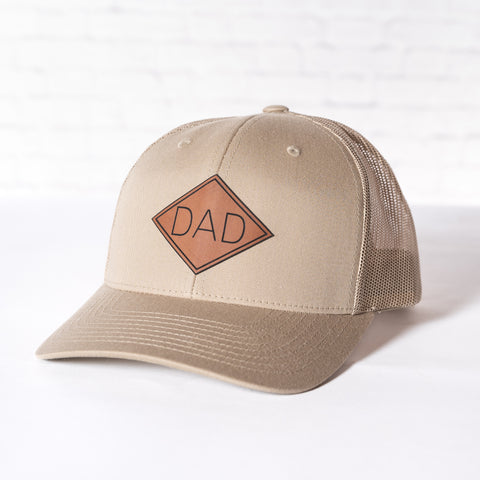 Custom Dad Hats | PU Leather Patch Hats for Dad