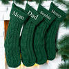 Personalized Christmas Stockings, Embroidered Stockings, Cable Knit Personalized Stockings
