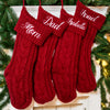 Personalized Christmas Stockings, Embroidered Stockings, Cable Knit Personalized Stockings