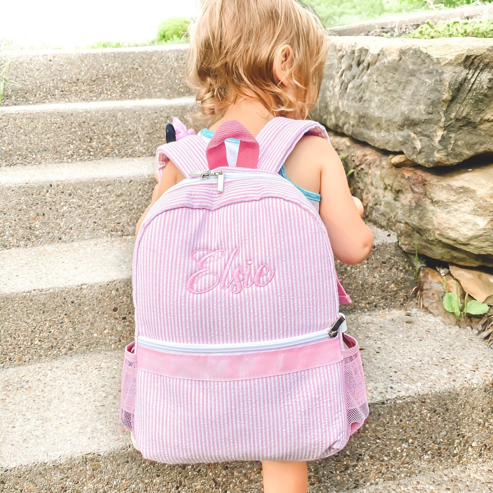 Personalized Baby Girl Diaper Bag Backpack Pink Watercolor -  Finland