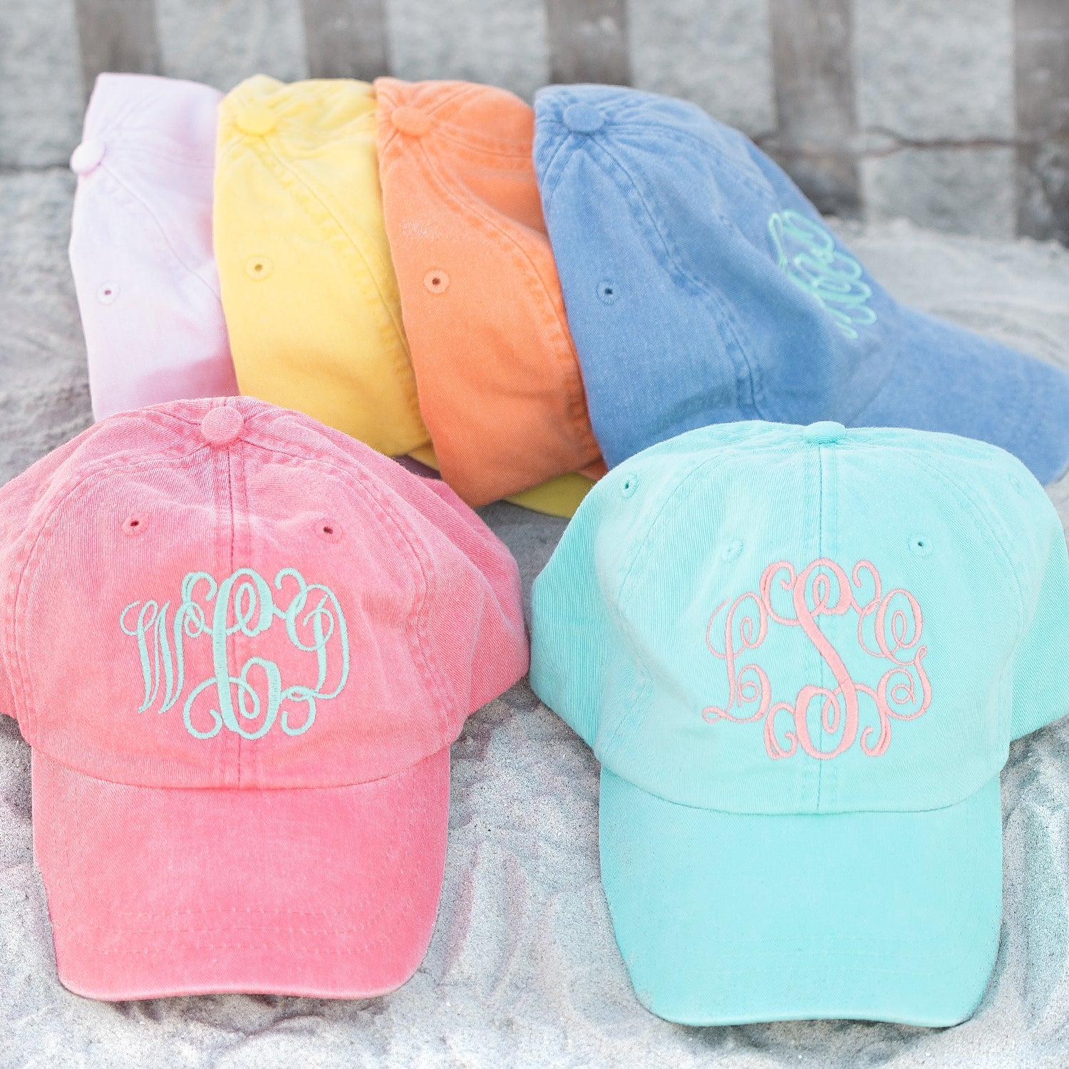 Monogrammed Hats | 12 Colors– Pink Ever After